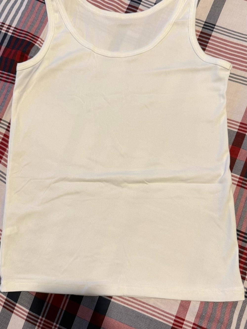 Classic White Ribbed Tank Top